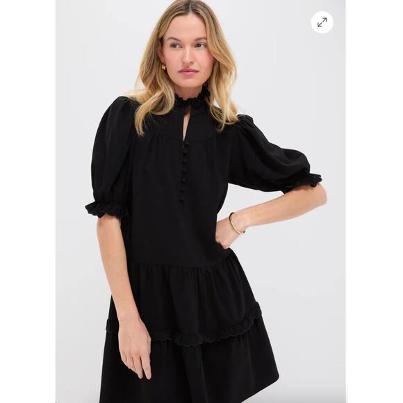 Tuckernuck Pomander Place Black Selena Mini Dress Sz L - Picture 1 of 8